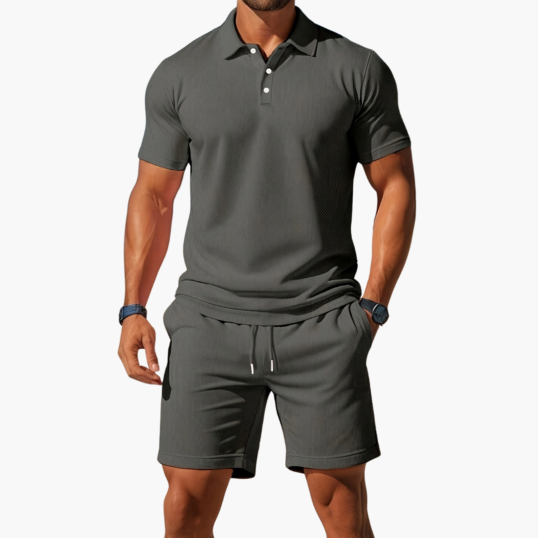 Anton | Herre Polo og Shorts Casual Set