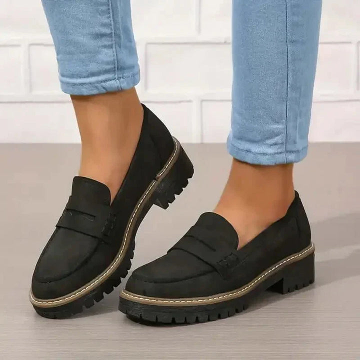 Christella | Kvinne Slip-On Loafers med Tykk Såle