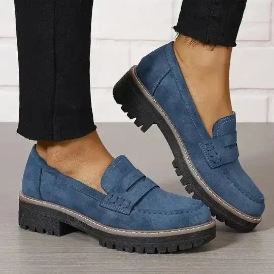 Christella | Kvinne Slip-On Loafers med Tykk Såle