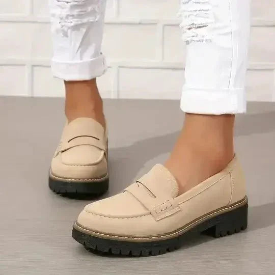 Christella | Kvinne Slip-On Loafers med Tykk Såle