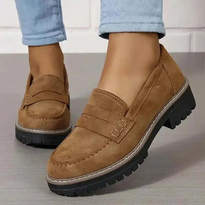 Christella | Kvinne Slip-On Loafers med Tykk Såle