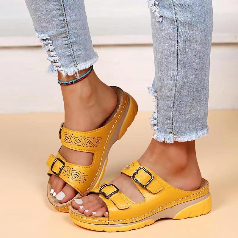 Josefine | Orthopediske Sandaler Komfort Fit Perforert Spenne