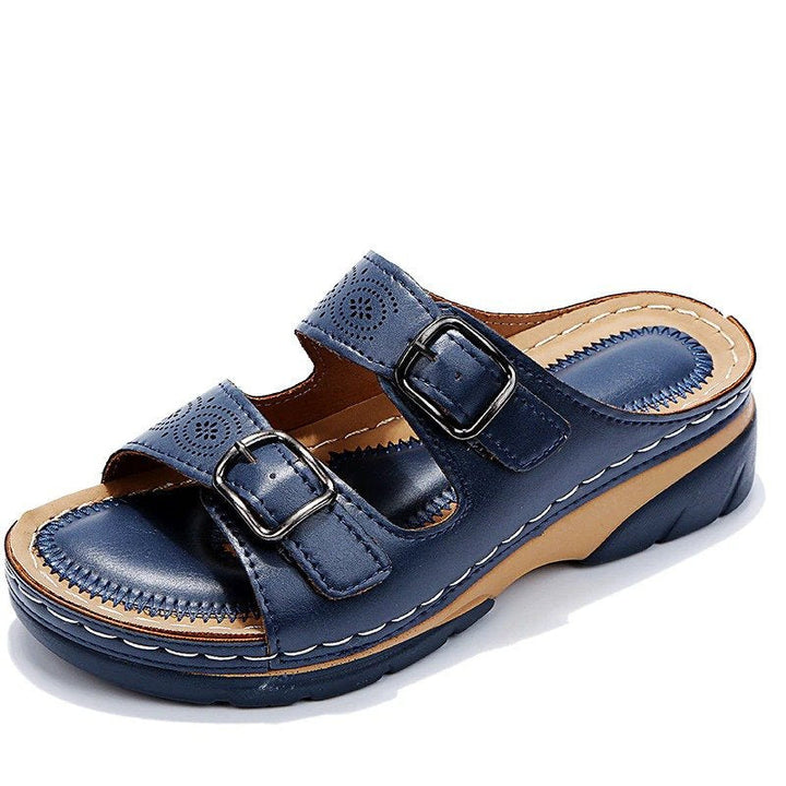 Josefine | Orthopediske Sandaler Komfort Fit Perforert Spenne