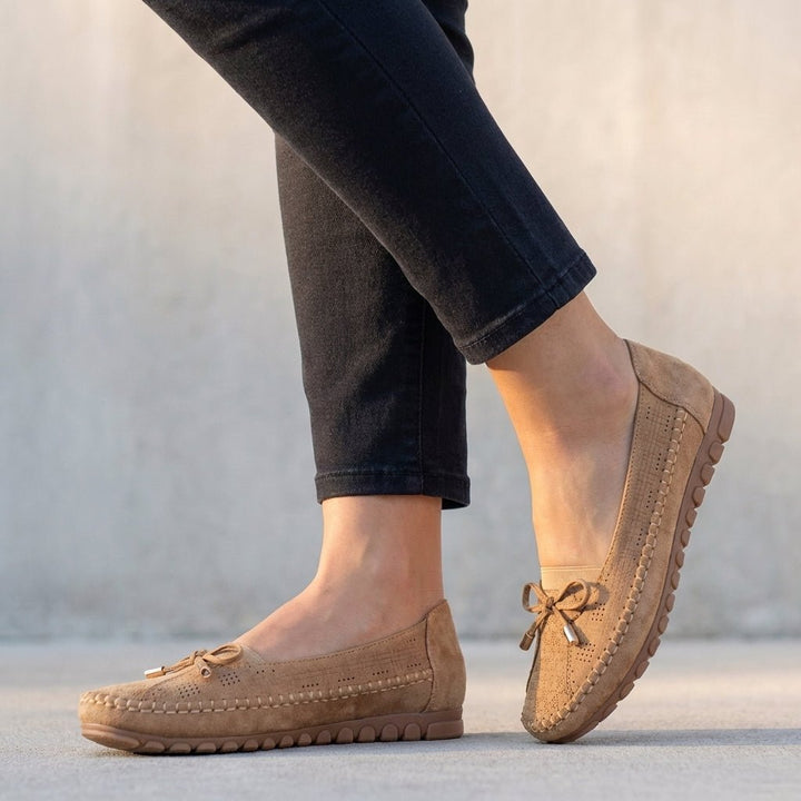 Agnes | Orthopediske Loafers Perforert Slip-On Komfort Sløyfe