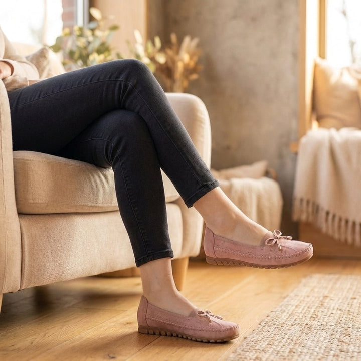Agnes | Orthopediske Loafers Perforert Slip-On Komfort Sløyfe