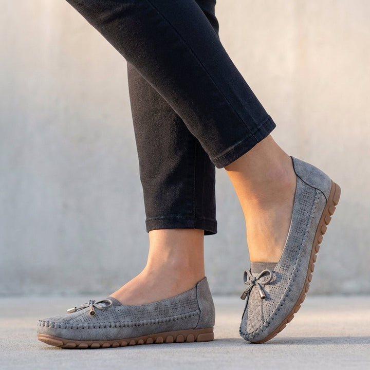 Agnes | Orthopediske Loafers Perforert Slip-On Komfort Sløyfe