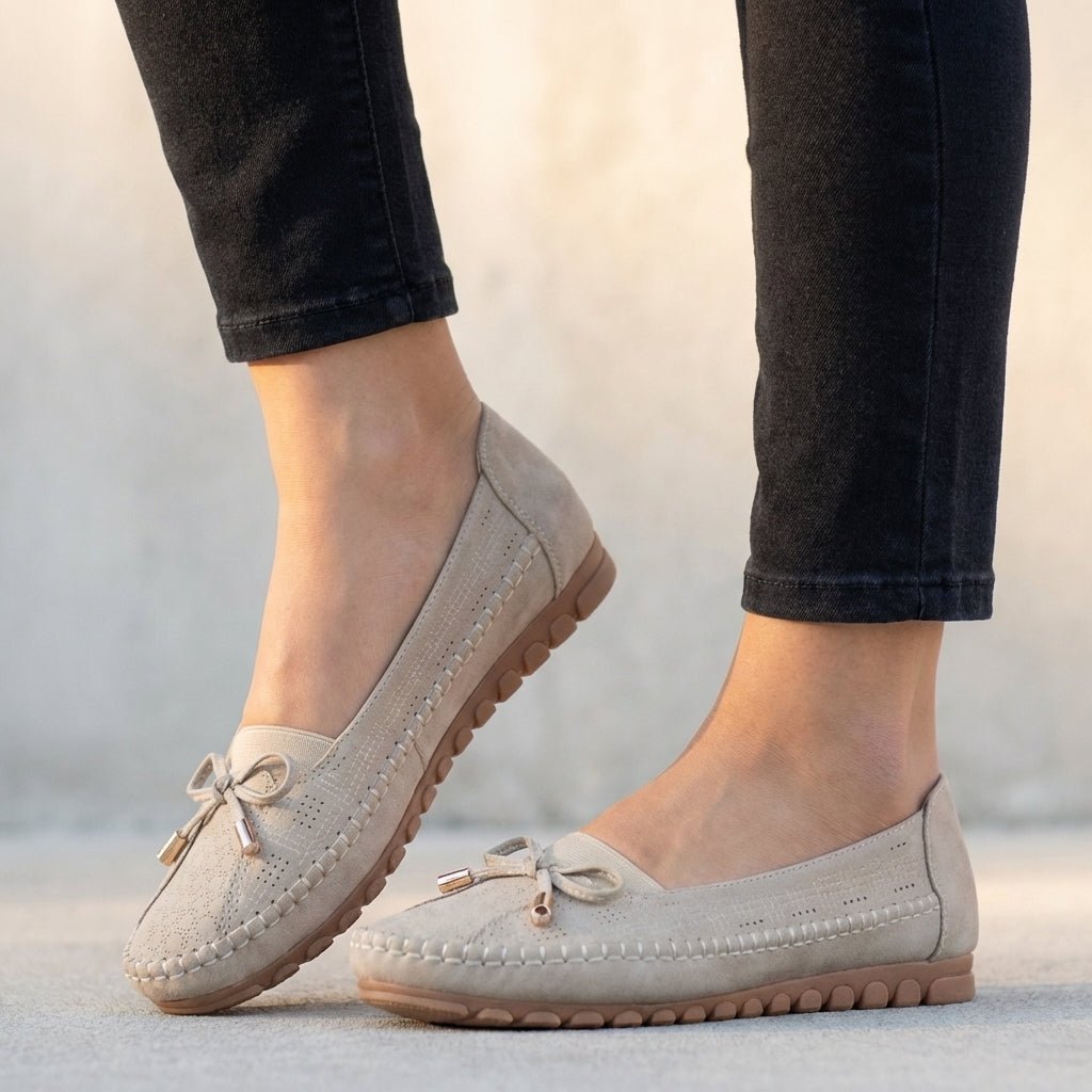 Agnes | Orthopediske Loafers Perforert Slip-On Komfort Sløyfe