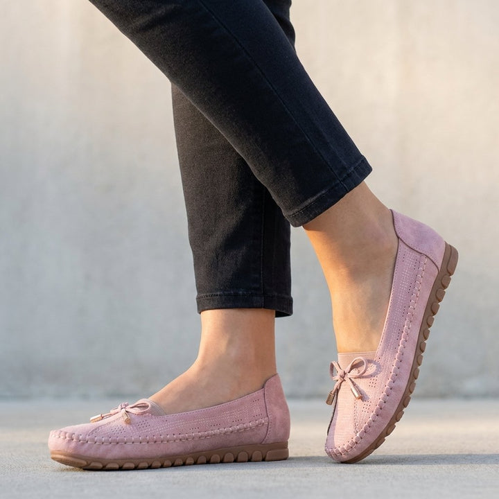 Agnes | Orthopediske Loafers Perforert Slip-On Komfort Sløyfe