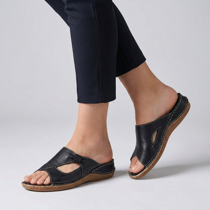 Laura | Ortopediske Sandaler Åpen Tå Slip-On Kvinner Lær