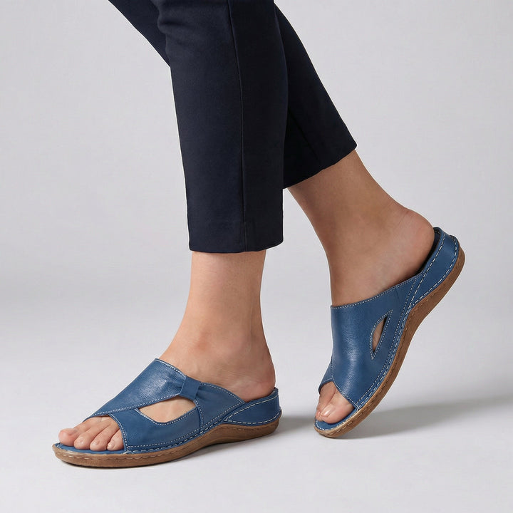 Laura | Ortopediske Sandaler Åpen Tå Slip-On Kvinner Lær