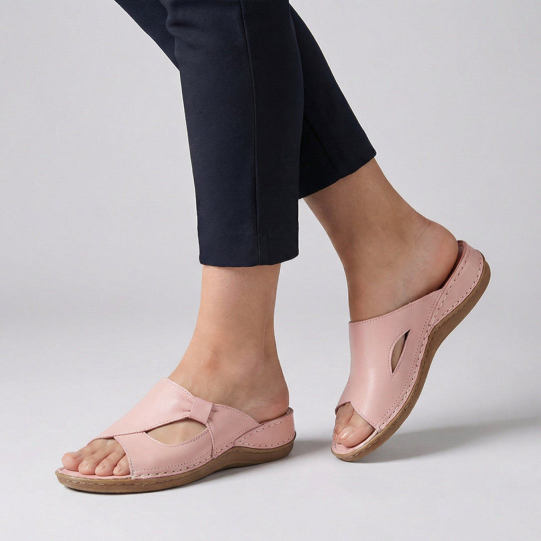 Laura | Ortopediske Sandaler Åpen Tå Slip-On Kvinner Lær