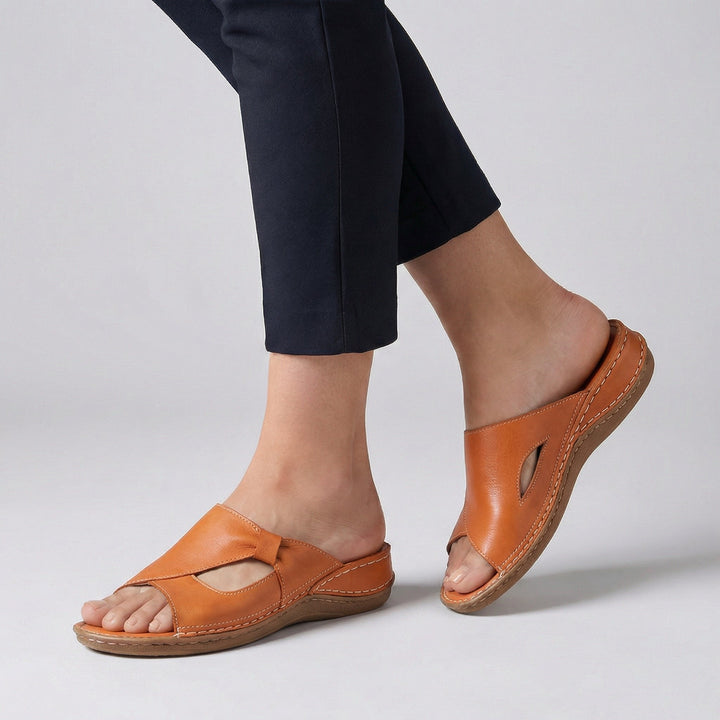 Laura | Ortopediske Sandaler Åpen Tå Slip-On Kvinner Lær