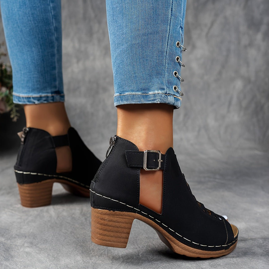 Alma | Ortopediske Sandaler Gitterdesign Blokkhelt Spenne