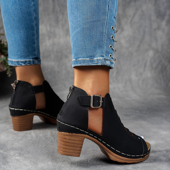 Alma | Ortopediske Sandaler Gitterdesign Blokkhelt Spenne