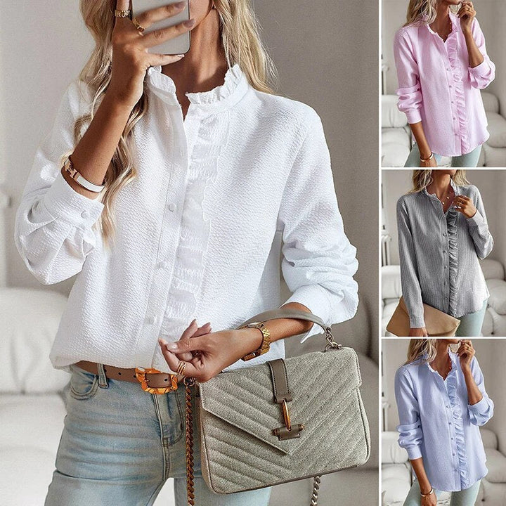 Alice | Rynket Knappe Bluse