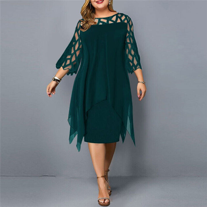 Malene | Elegant Pluss Størrelse Kjole