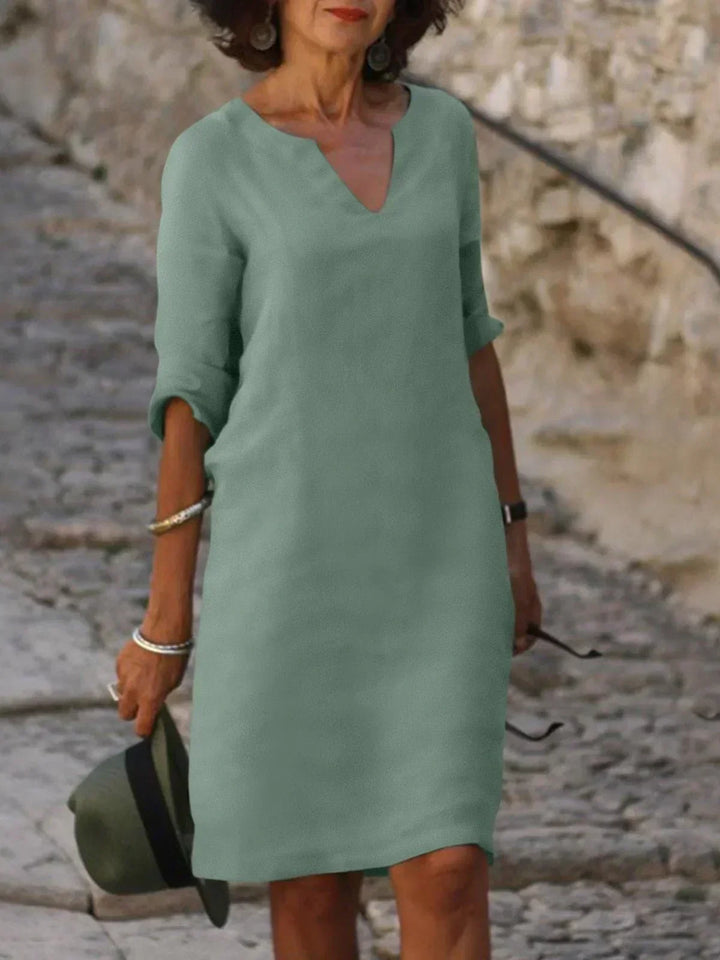 Josette | Elegant Kjole med V-Hals