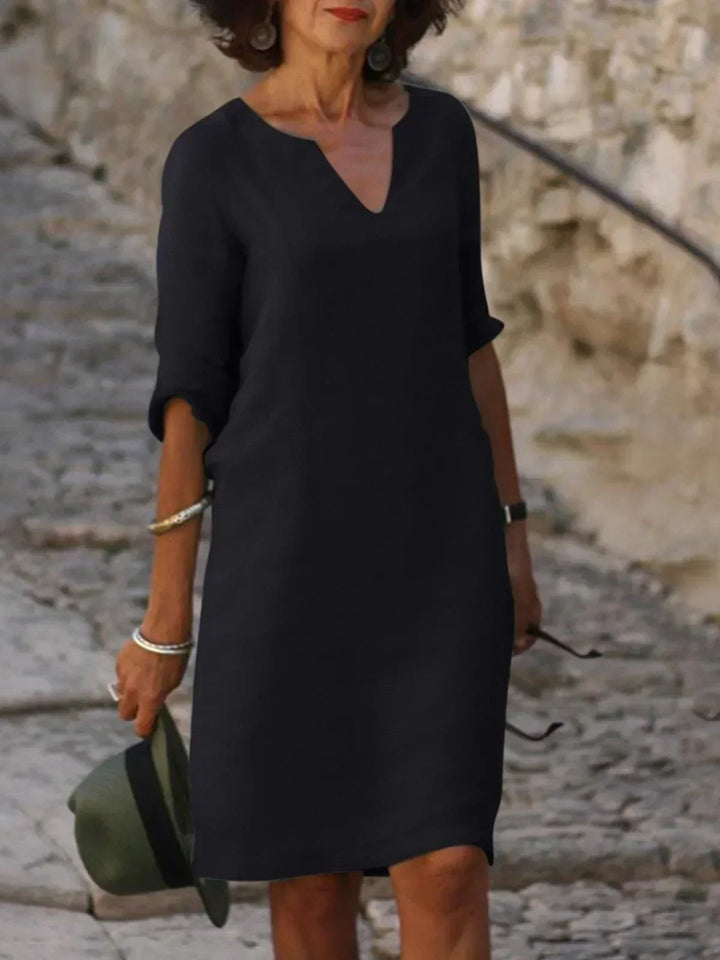Josette | Elegant Kjole med V-Hals