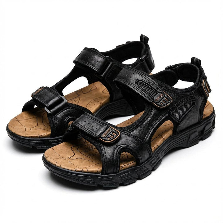 Lea | Unisex Tursandaler med Borrelås Lukking og Sklisikker Såle Utendørs