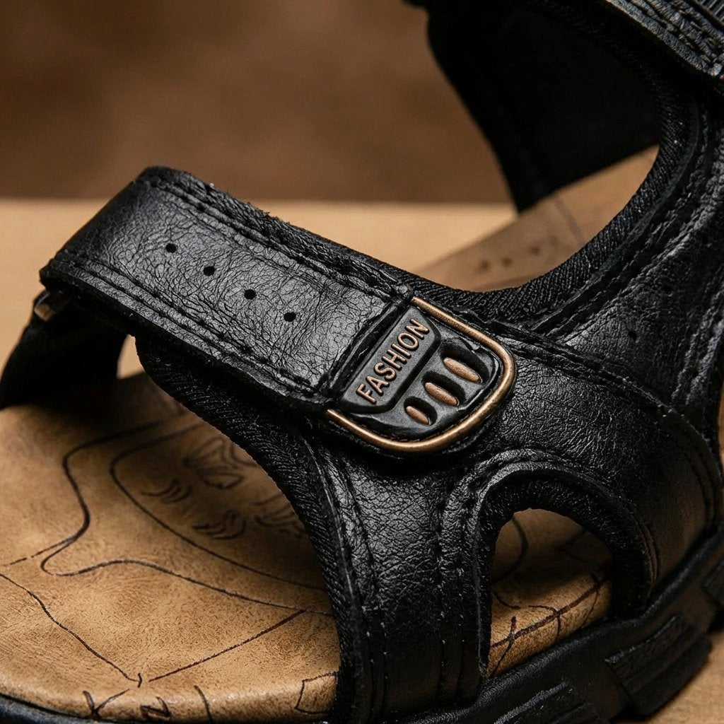 Lea | Unisex Tursandaler med Borrelås Lukking og Sklisikker Såle Utendørs