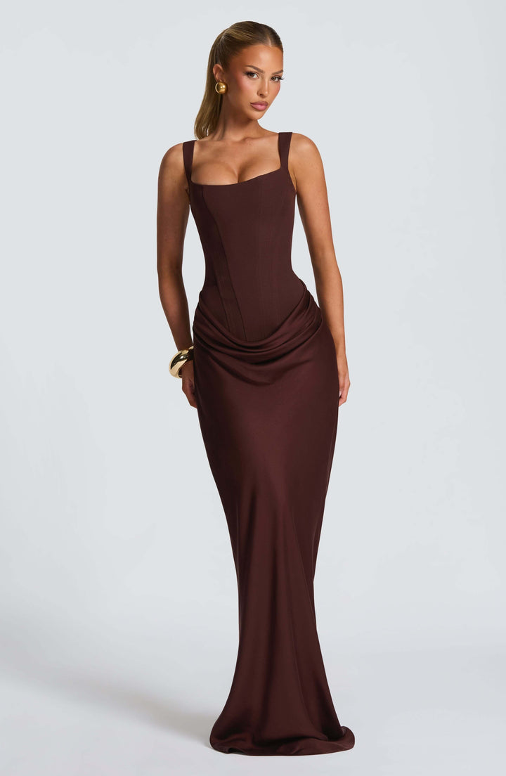 Monika | Utenermet Bodycon Maxi Bryllupsgjestekjole