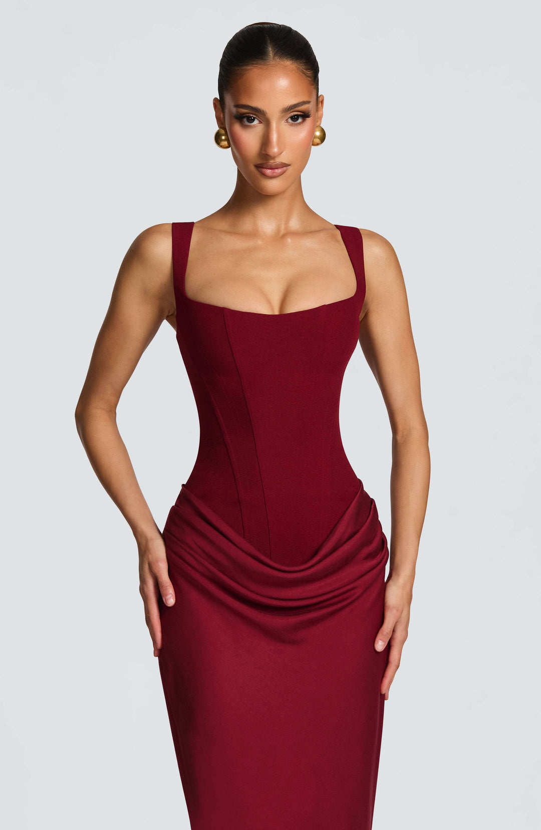 Monika | Utenermet Bodycon Maxi Bryllupsgjestekjole